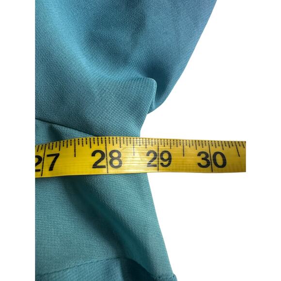 Liz Claiborne Blouse Blue Ombre size 3X  V Neck Buttons Sheer Top/cover up - Picture 9 of 11